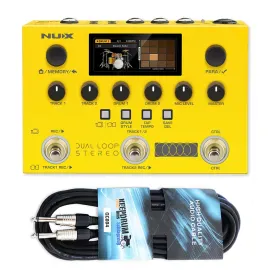 Nux Dual Loop Stereo Effektgerät Looper-Pedal mit keepdrum Kabel