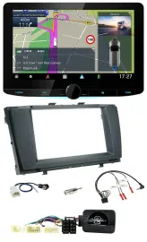 Kenwood Bluetooth DAB TMC 2DIN Lenkrad USB Navigation für Toyota Avensis 2009-20