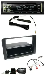 Автомагнитола Pioneer для Fiat Idea (2006–2012) MP3, USB, CD, DAB, поддержка кнопок на руле, черный