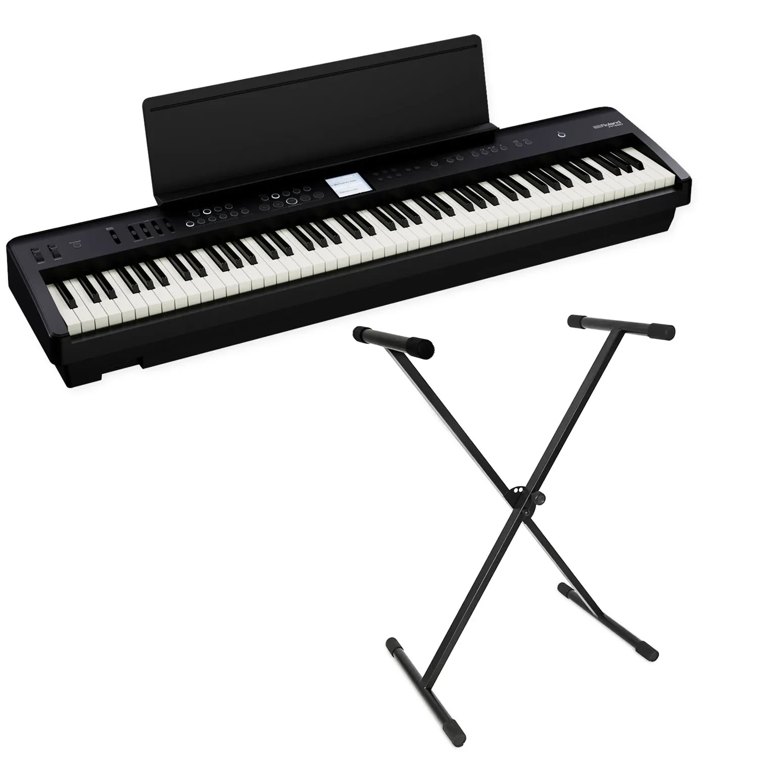 Цифровое пианино ROLAND FP-E50 с клавиатурной стойкой keepdrum