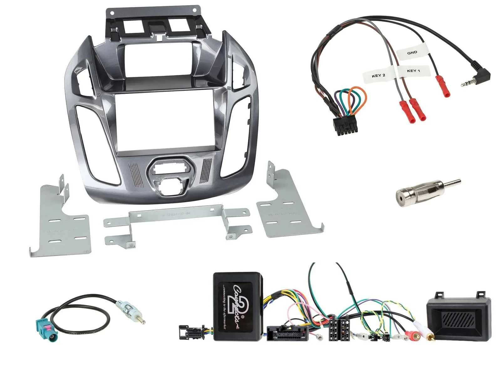 Radioset Lenkradadapter Doppel DIN Autoradio für Ford Transit Connect 2013-18 Ne
