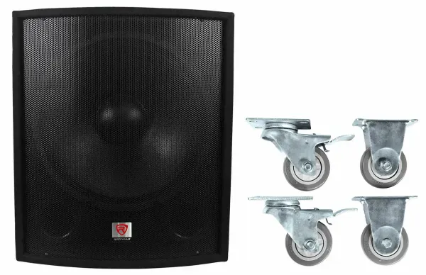 Rockville SBG1188 18" 1000 Watt Passive 8-Ohm Pro DJ Subwoofer + Steel Casters