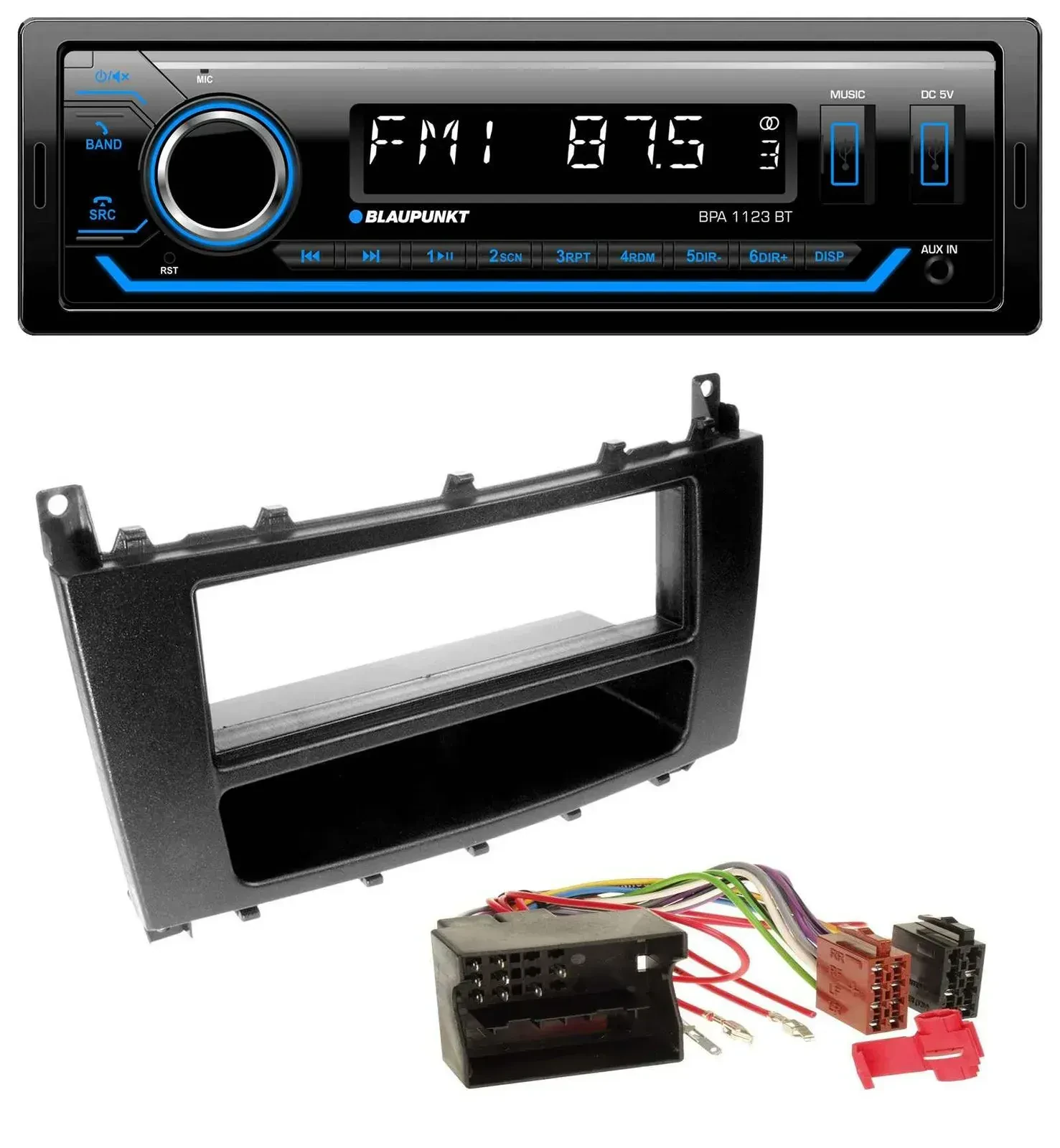 Blaupunkt MP3 Bluetooth USB AUX Autoradio für Mercedes CLK W209 C-Klasse W203