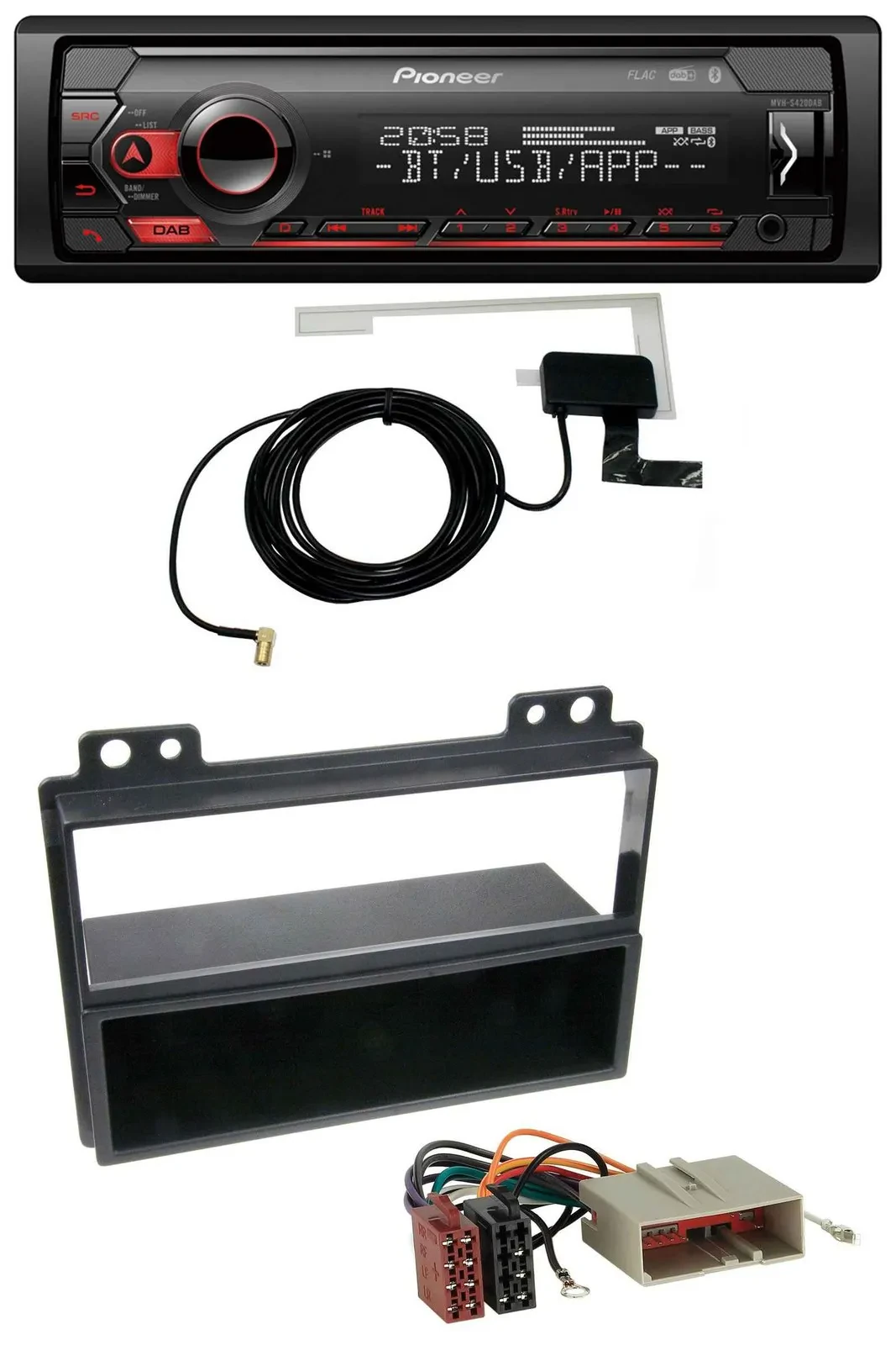 Автомагнитола Pioneer DAB, USB, MP3, Bluetooth для Ford Fiesta 2003–2005, Fusion 2002–2005
