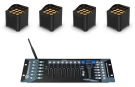 Светодиодный прибор Chauvet DJ Freedom Par Q9 RGBA LED с DMX-пультом (4 штуки)