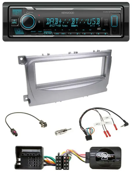 Kenwood Bluetooth Lenkrad DAB USB Autoradio für Ford Galaxy C-Max ab 2007 Focus
