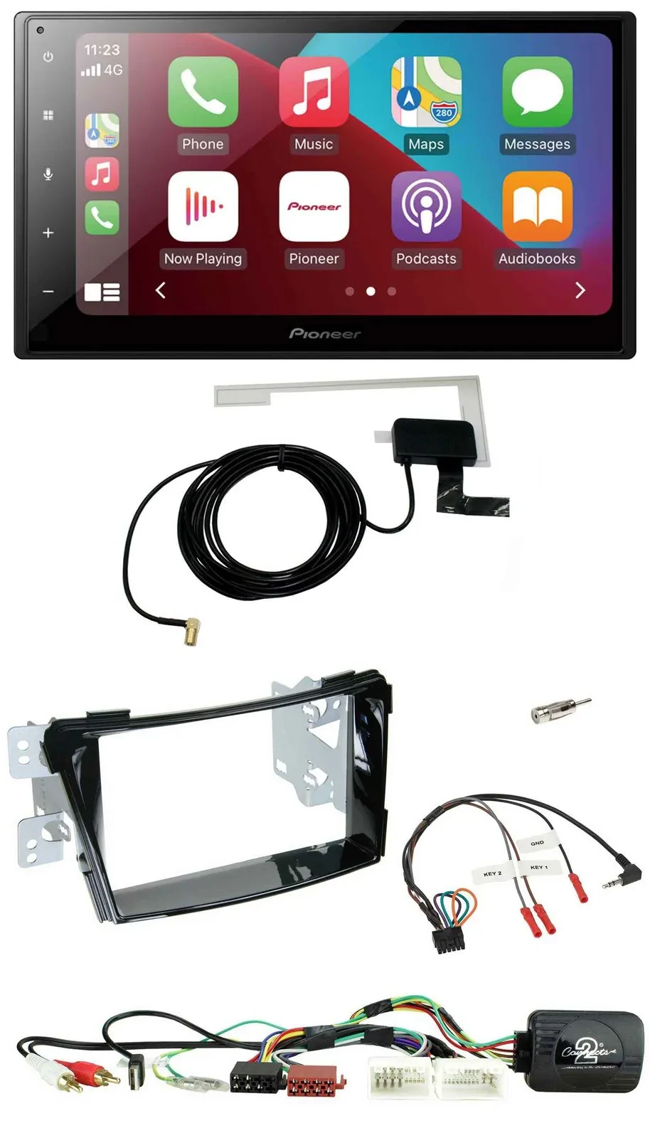 Автомагнитола Pioneer 2 DIN Bluetooth DAB USB AUX для Hyundai i40 (2011–2019)