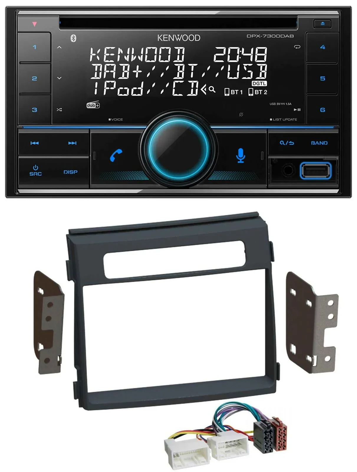 Kenwood CD 2DIN DAB USB MP3 Bluetooth Autoradio für Kia Soul AM Facelift 11-14