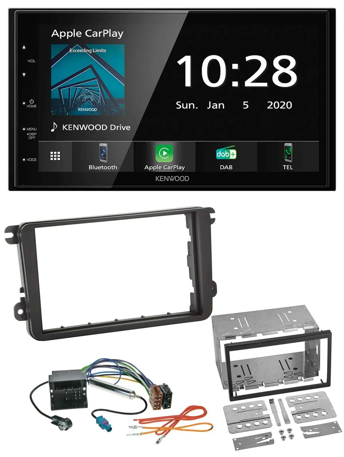 Kenwood Bluetooth MP3 DAB USB 2DIN Autoradio für Seat Alhambra Leon Toledo