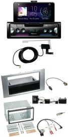 Автомагнитола для Ford Kuga (2008–2012) Pioneer DAB, Bluetooth, USB, серебристая