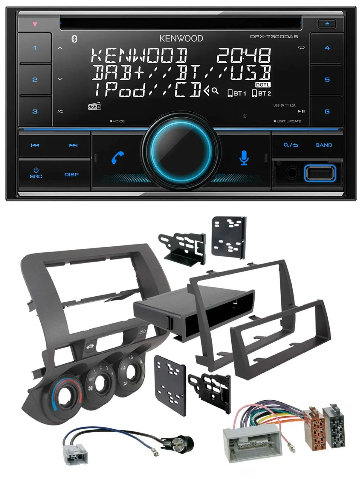 Kenwood CD 2DIN DAB USB MP3 Bluetooth Autoradio für Honda Fit 06-07 nur US-Impor