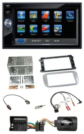 Blaupunkt 2DIN Bluetooth TMC USB Lenkrad SD Navigation für Ford Galaxy C Max Foc