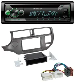 Pioneer USB MP3 DAB AUX CD Autoradio für Kia Rio UB 2011-2014 anthrazit