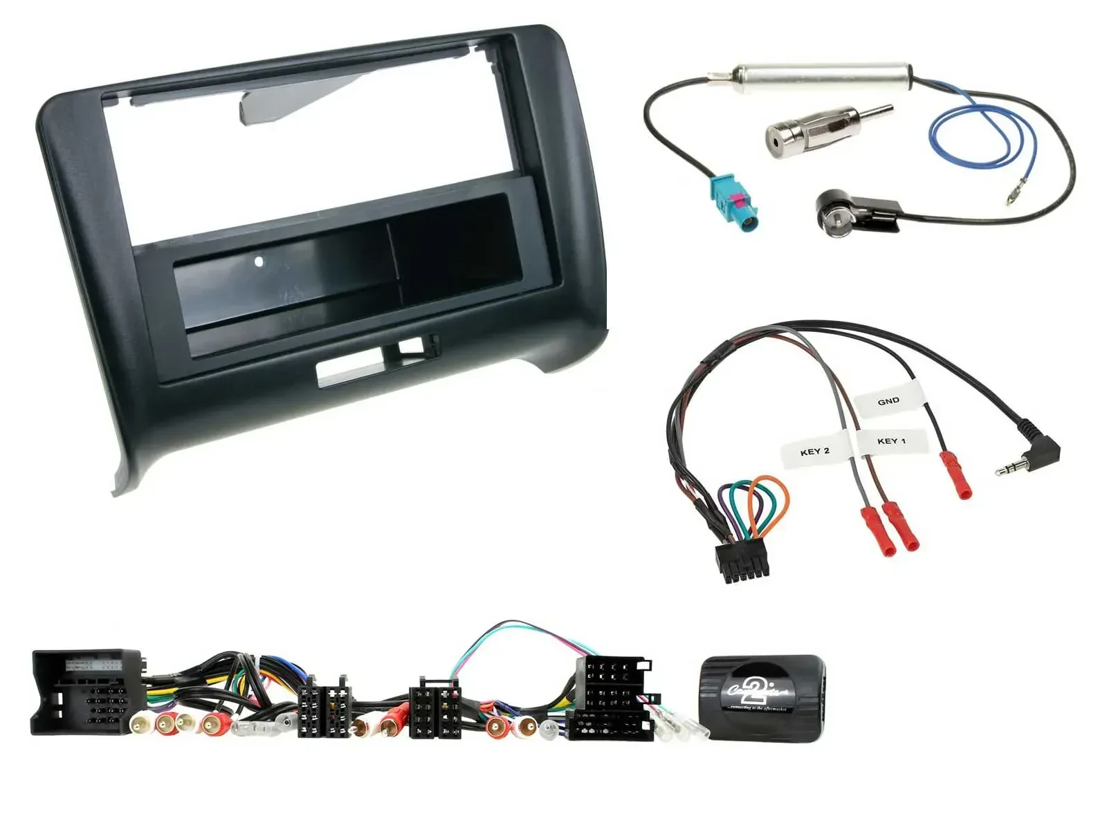 Einbauset Lenkradadapter DIN Autoradio für Audi TT (2006-2014)