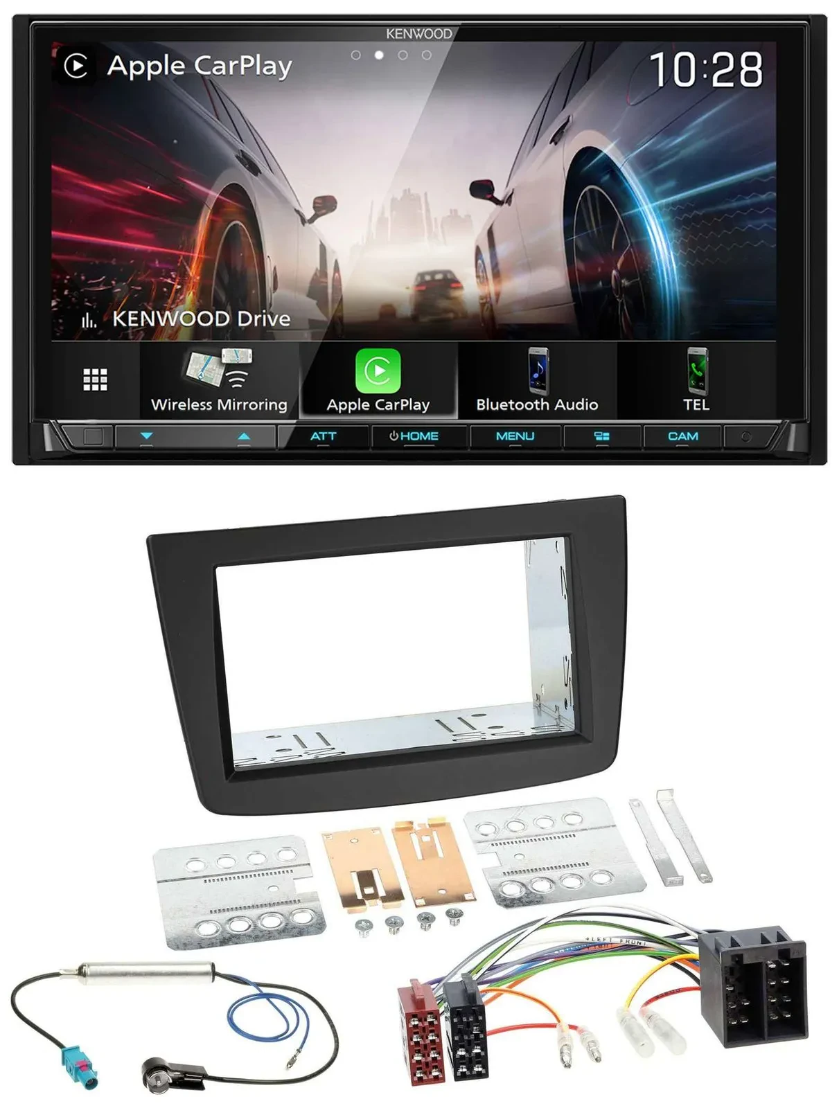 Kenwood MP3 2DIN USB DAB Bluetooth Autoradio für Alfa Romeo Mito 08-14 955 ISO s