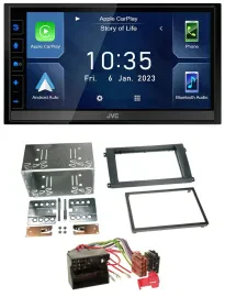 JVC DAB Bluetooth MP3 USB 2DIN Autoradio für Porsche Cayenne 2007-2010