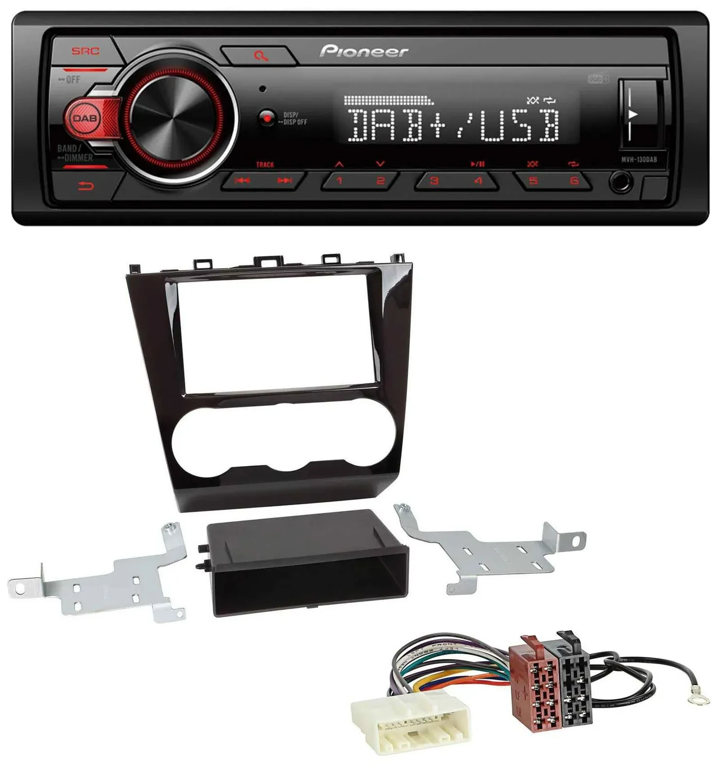 Pioneer MP3 1DIN DAB USB AUX Autoradio für Subaru Forester SJ Facelift ab 15