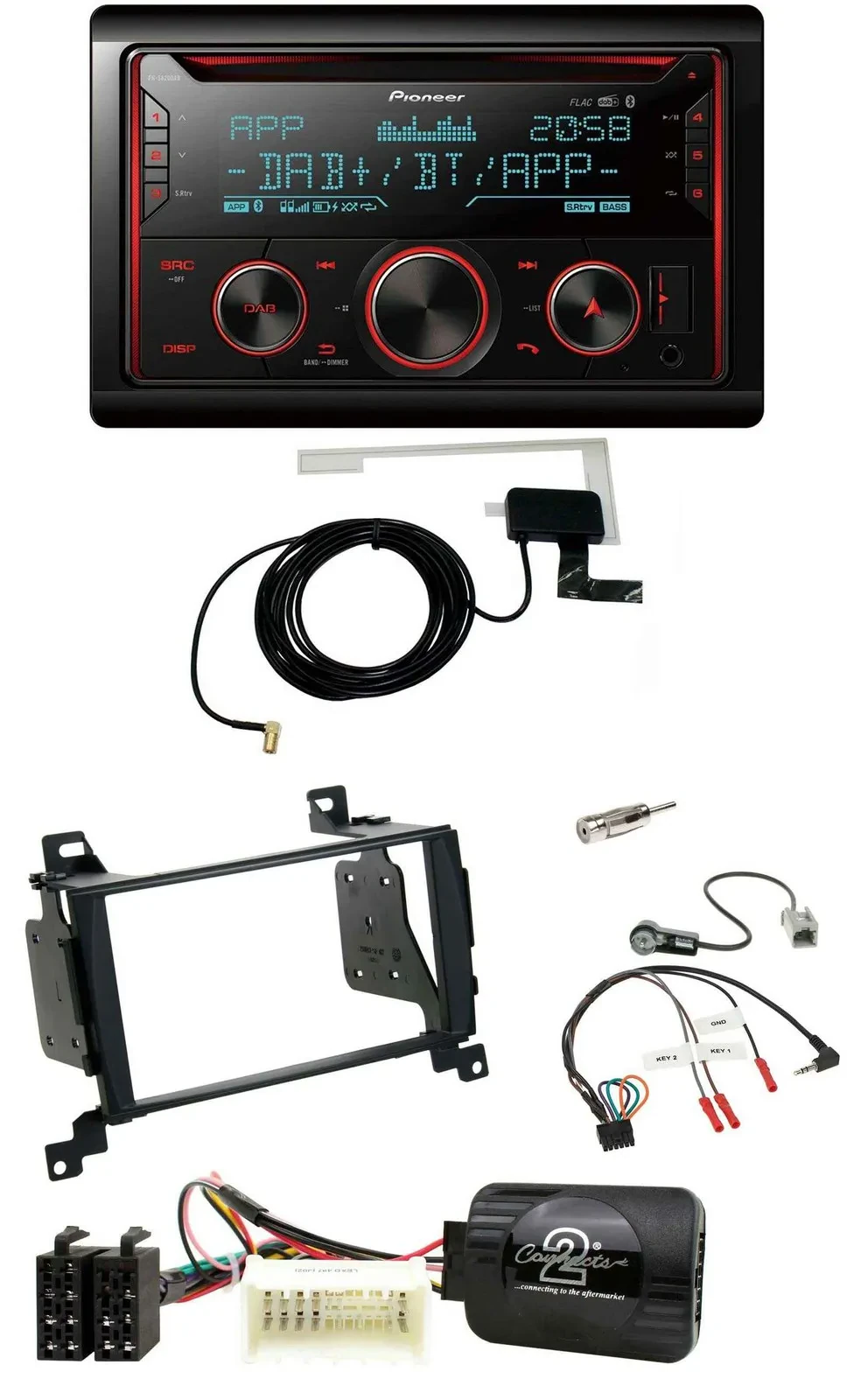 Pioneer 2DIN Lenkrad DAB USB CD Bluetooth Autoradio für Hyundai Santa Fe 07-12