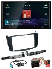 JVC USB Bluetooth 2DIN DAB MP3 Autoradio für Mercedes C-Klasse 07-11 ohne Tasten