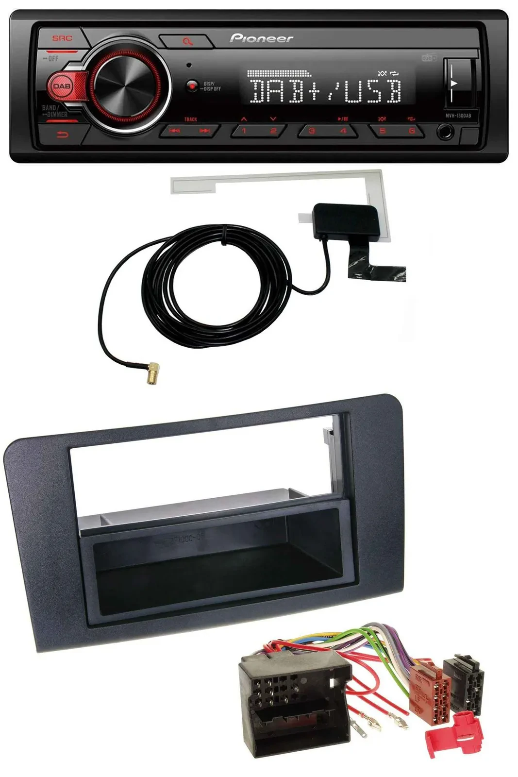 Pioneer 1DIN MP3 DAB USB AUX Autoradio für Mercedes ML (ab 2006)