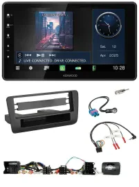 Kenwood Lenkrad Bluetooth USB DAB Autoradio für Audi A1 (2010-2019)