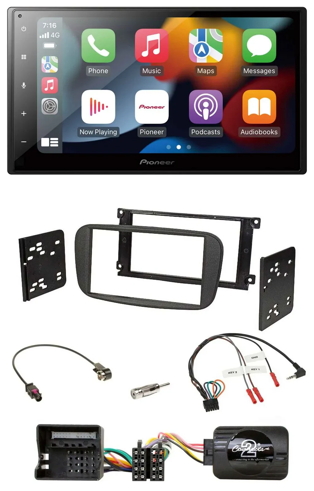 Pioneer DAB Bluetooth 2DIN USB Lenkrad Autoradio für Ford S-Max Mondeo 2007-2014