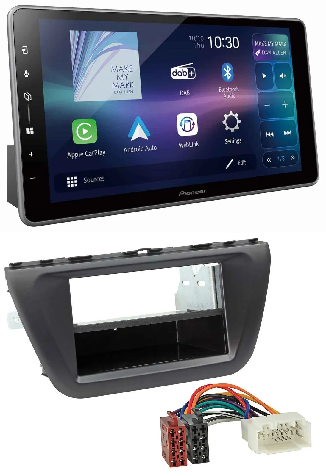 Pioneer Bluetooth USB DAB MP3 Autoradio für Suzuki SX4 S-Cross (JY ab 2013)