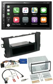 Pioneer USB Lenkrad DAB 2DIN Bluetooth Autoradio für Toyota Auris 2011-2012 schw