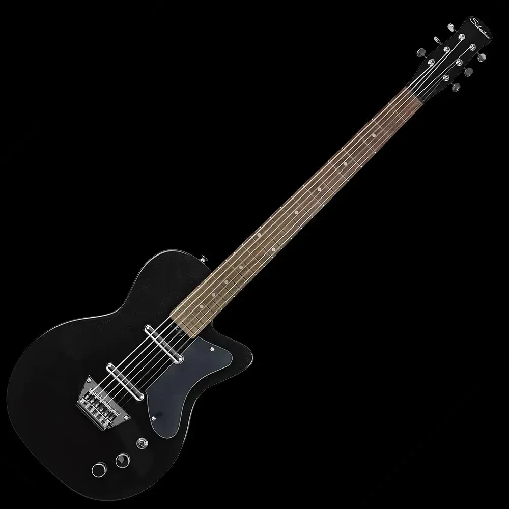 Электрогитара Silvertone 1373 Classic баритон, цельнокорпусная, Black Silver Flake