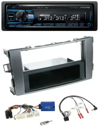 Alpine USB Bluetooth DAB Lenkrad Autoradio für Toyota Auris 2011-2012 anthrazit-