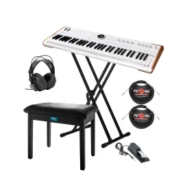 Arturia Astrolab Avant-Garde 61-Note Semi-Weighted Stage White Keyboard Bundle