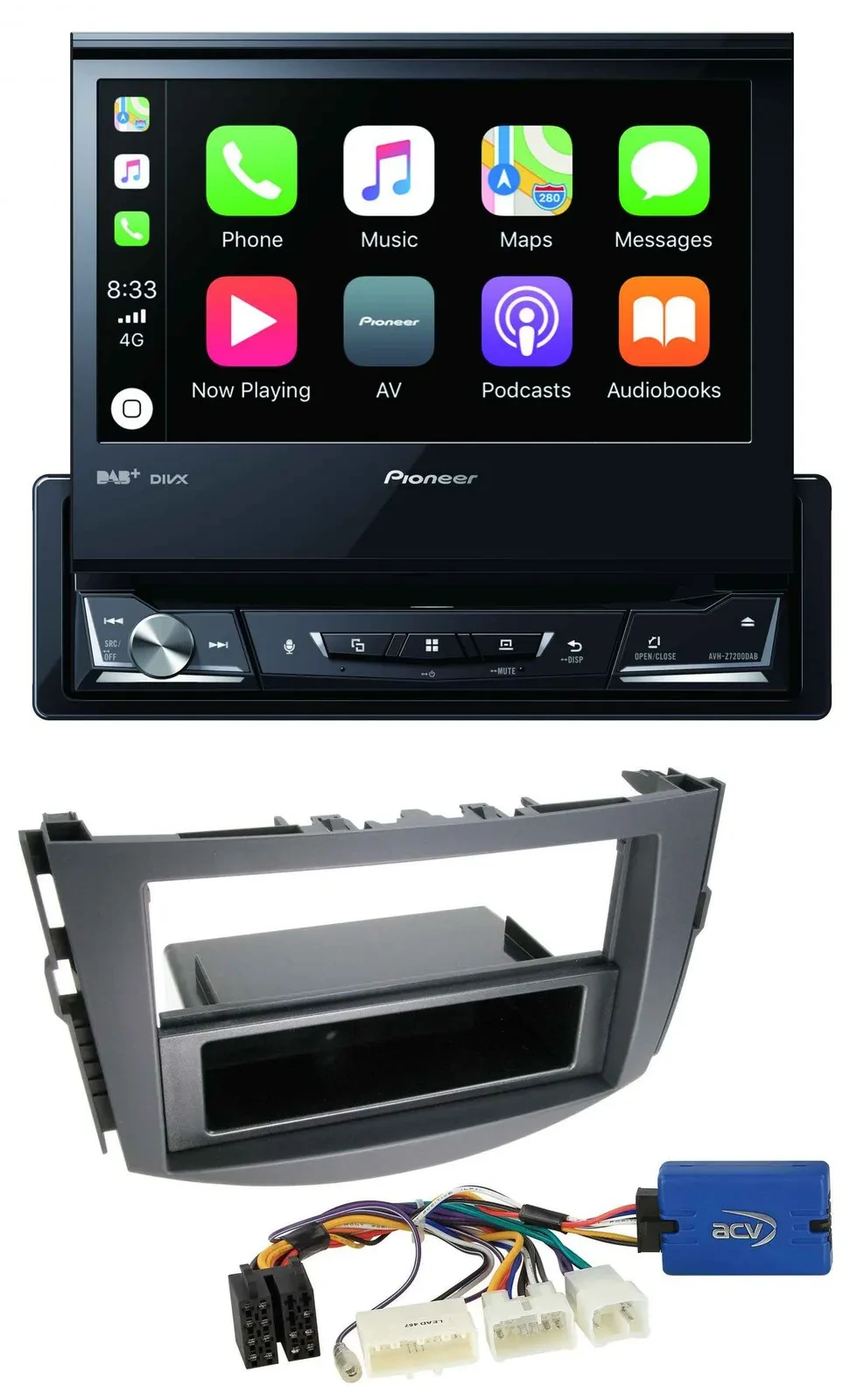 Pioneer DVD Bluetooth DAB USB MP3 Autoradio für Toyota RAV-4 (11-13) - 28 Pin
