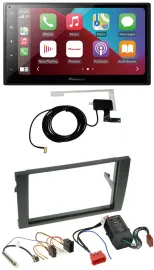 Автомагнитола для Audi A4 B6/B7 (2000–2008) Pioneer 2 DIN, USB, Bluetooth, DAB, MP3, совместима с активной системой Bose