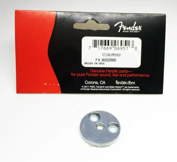 Genuine Fender Upper Neck Micro-Tilt 3-Bolt Guitar Tilt Disc / Disk