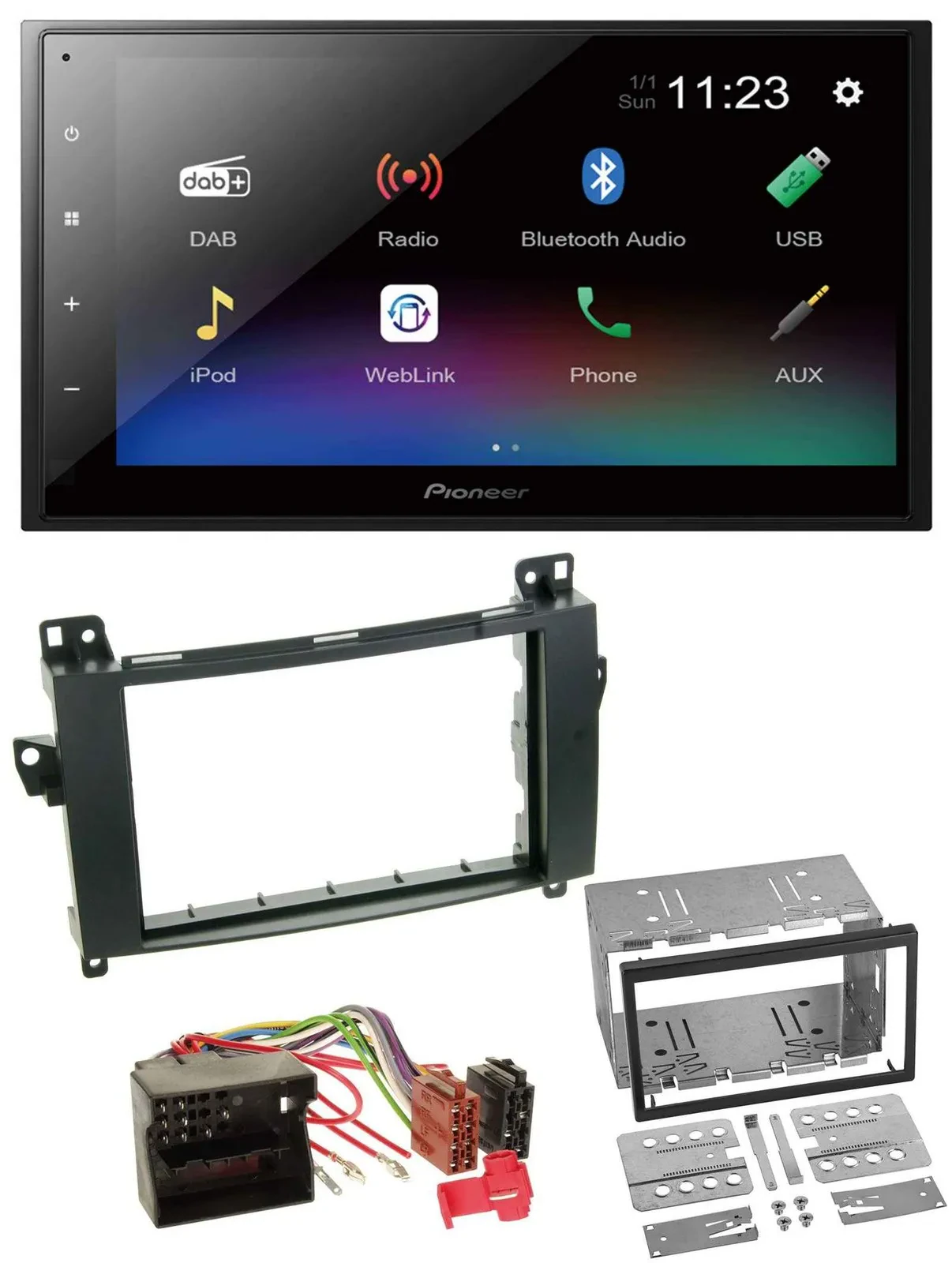 Pioneer USB Bluetooth DAB 2DIN MP3 Autoradio für Mercedes A-Klasse W169 C169