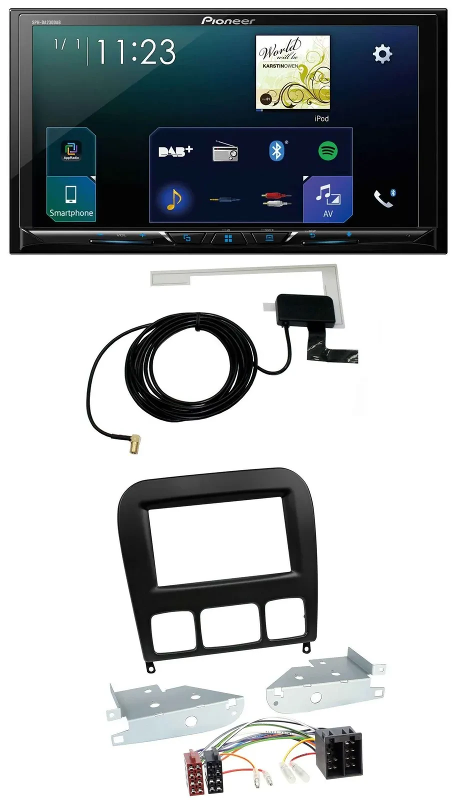 Pioneer 2DIN DAB USB MP3 Bluetooth Autoradio für Mercedes S-Klasse 1998-2005 sch