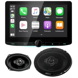 Kenwood DMX1037S 10.1" Touchscreen Multimedia Receiver + 6x9" Coaxial Speakers