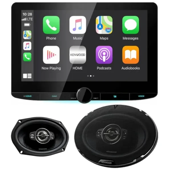 Kenwood DMX1037S 10.1" Touchscreen Multimedia Receiver + 6x9" Coaxial Speakers