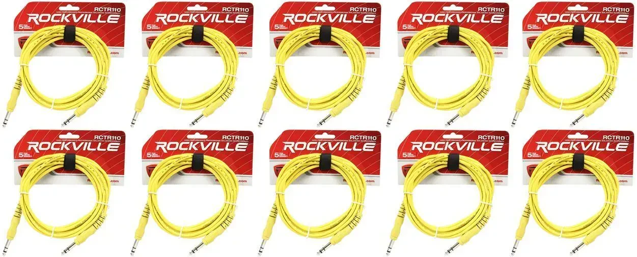 Коммутационный кабель Rockville RCTR110Y Yellow 3.05 м (10 штук)