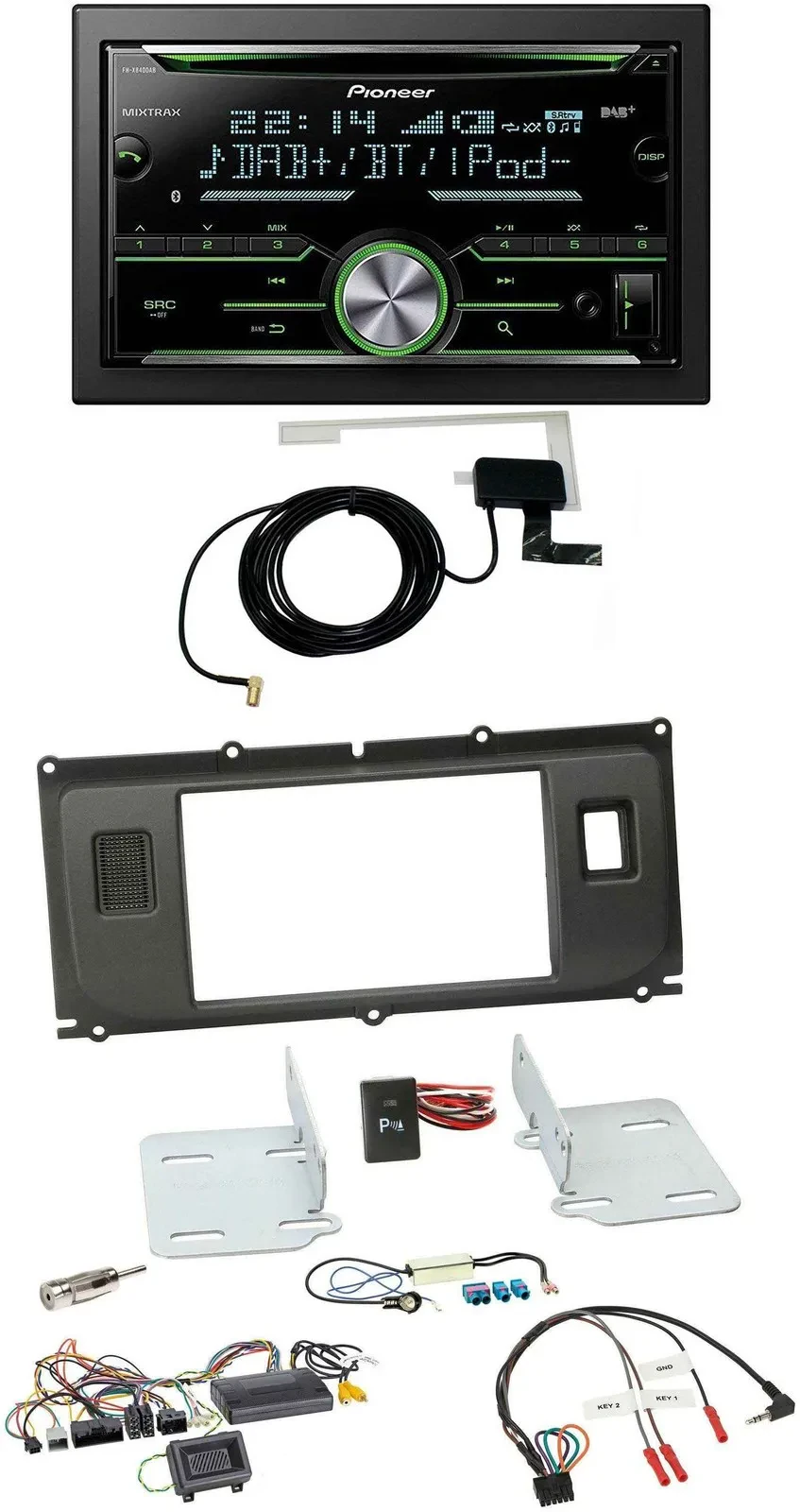 Автомагнитола Pioneer для Land Rover Evoque 2DIN, CD, USB, Bluetooth, DAB