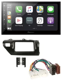 Автомагнитола Pioneer 2DIN MP3 Bluetooth DAB USB для Toyota Hilux (2015–2020)