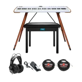 Arturia Astrolab Avant-Garde 61-Note Semi-Weighted Stage White Keyboard Bundle