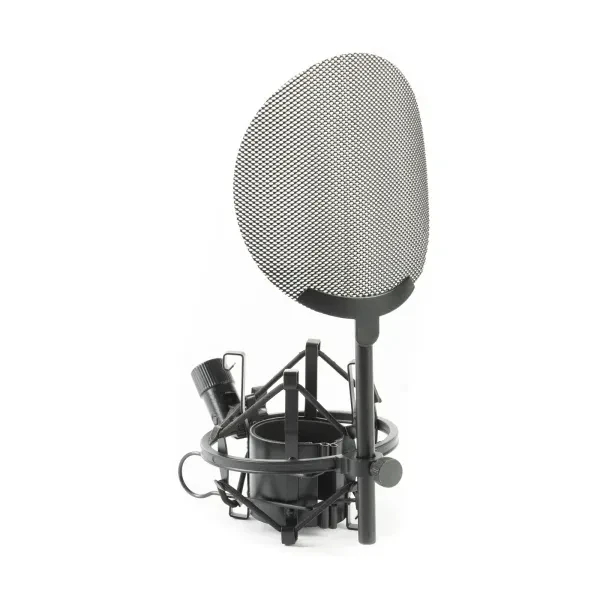 Audio EA 26 Pop, Mikrofonspinne, Metall-Pop-Schutz, Trittschall Schutz, 4,5cm