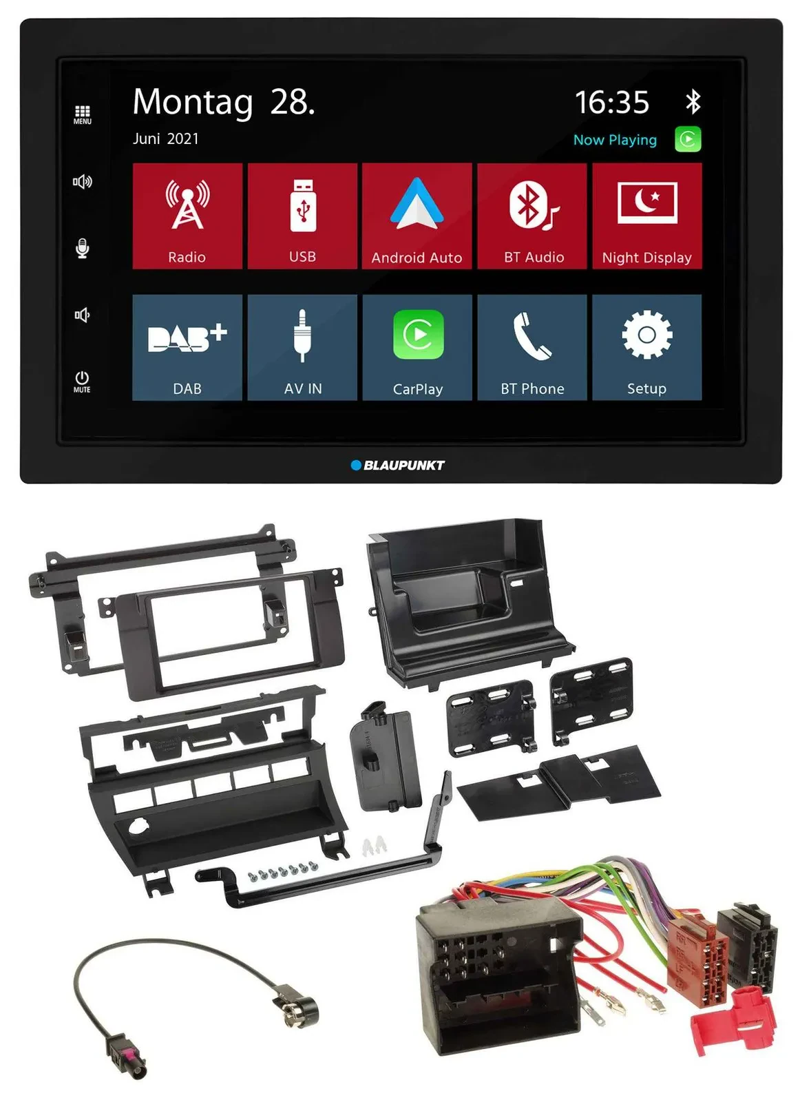 Blaupunkt MP3 Bluetooth DAB 2DIN USB Autoradio für BMW 3er 2002-2006 5 Schalterö