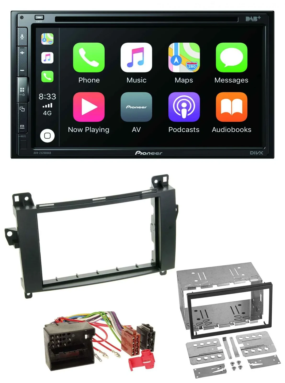 Pioneer DVD 2DIN MP3 DAB Bluetooth USB Autoradio für Mercedes B-Klasse T245 05-1