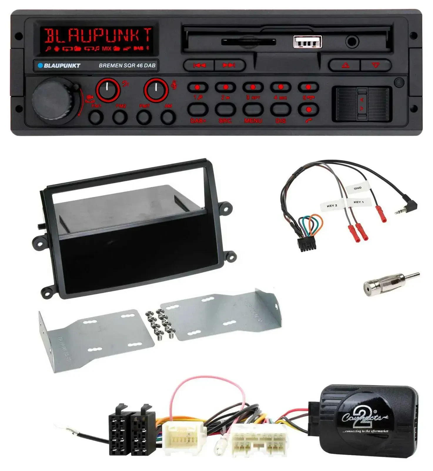 Blaupunkt SD Lenkrad USB Bluetooth DAB Autoradio für Mitsubishi L200 2006-2015
