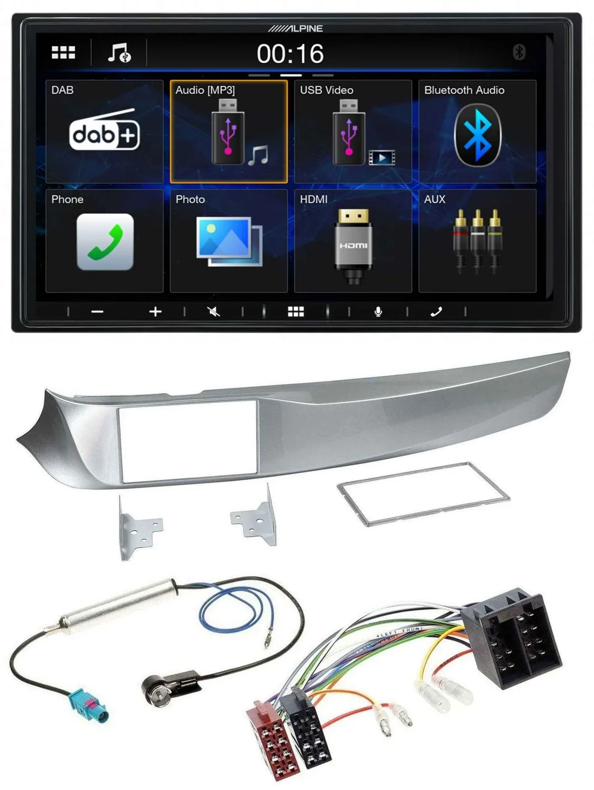 Alpine Bluetooth 2DIN MP3 DAB USB Autoradio für Alfa Giulietta 05/2010-10/2013 s