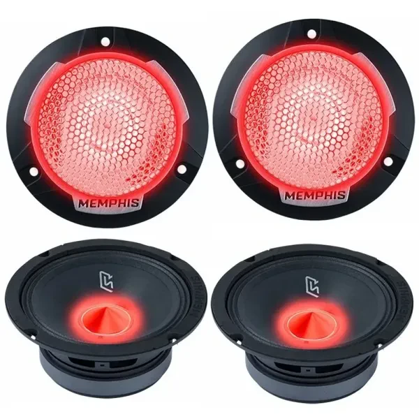 (2-Pairs) Memphis SRXP62CV2 250W 6.5" RGB Pro Car Speakers