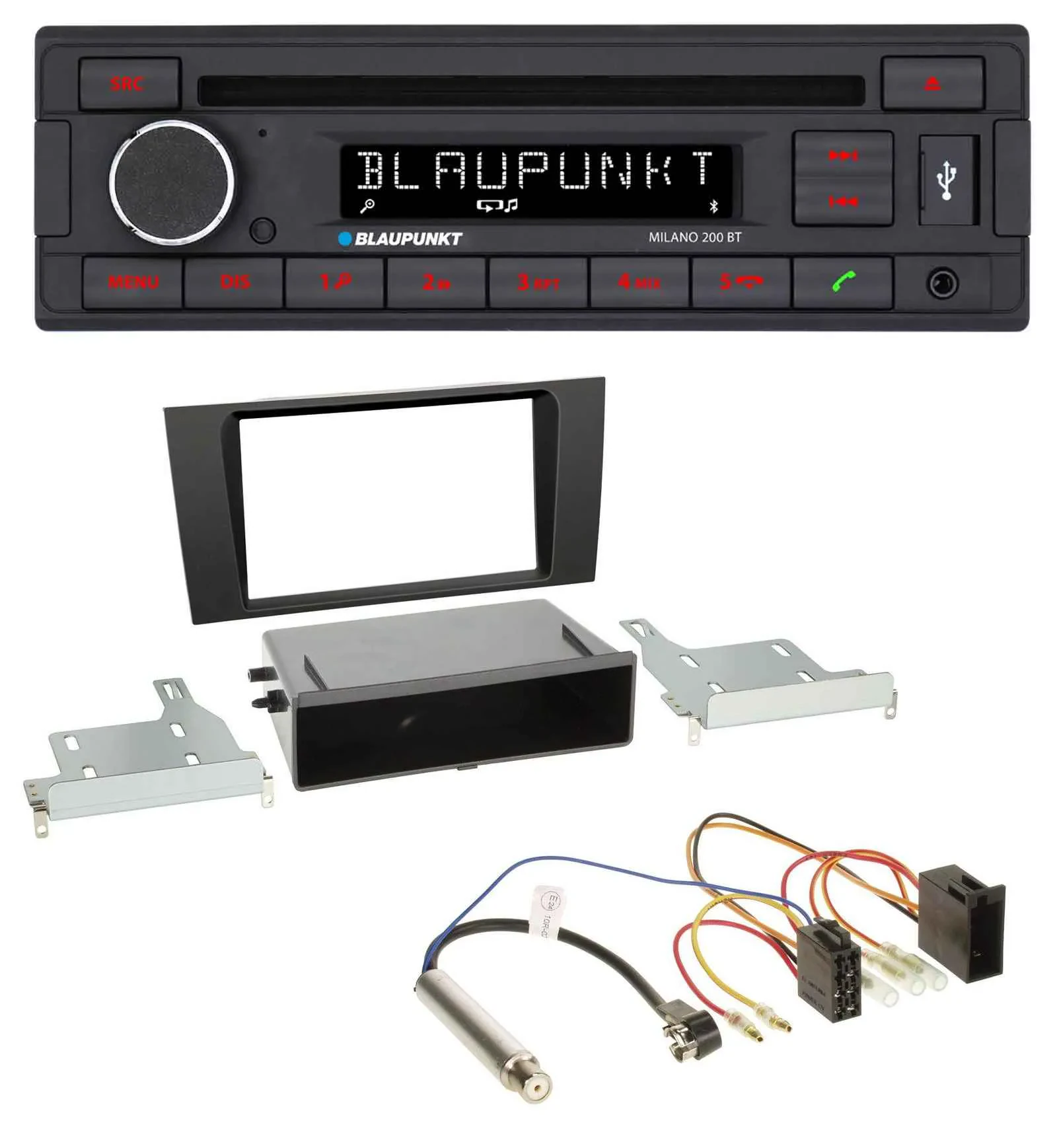 Автомагнитола для Audi A4 (B5, 1999–2001) Blaupunkt MP3, USB, CD, Bluetooth, AUX