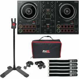 DJ-контроллер с джогом Pioneer DDJ-200 Black с аксессуарами